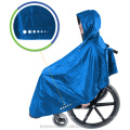 customized logo 100% waterproof adults PVC rain poncho wheelchair raincoat for the disabled